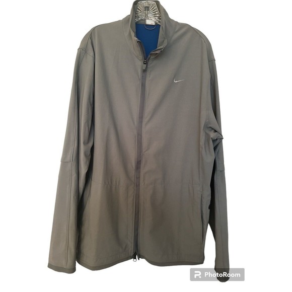 2000’s Nike Woven Full-Zip Vented Jacket W/Electronics Pocket Gray Men’s Size XL - Picture 1 of 13